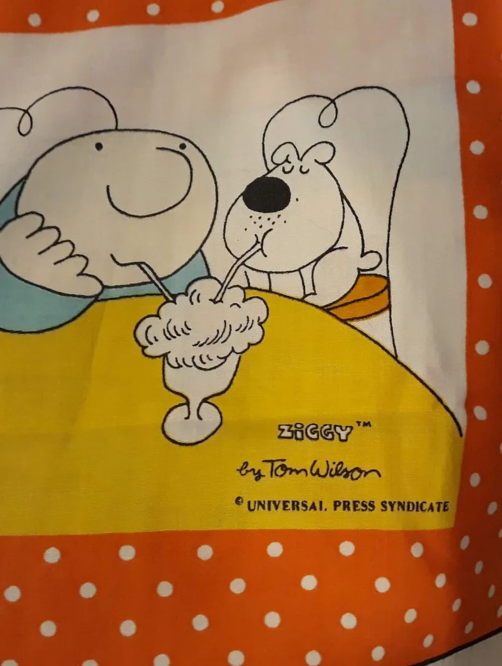 Vintage Ziggy Cartoon Pequot Double Full Flat Sheet